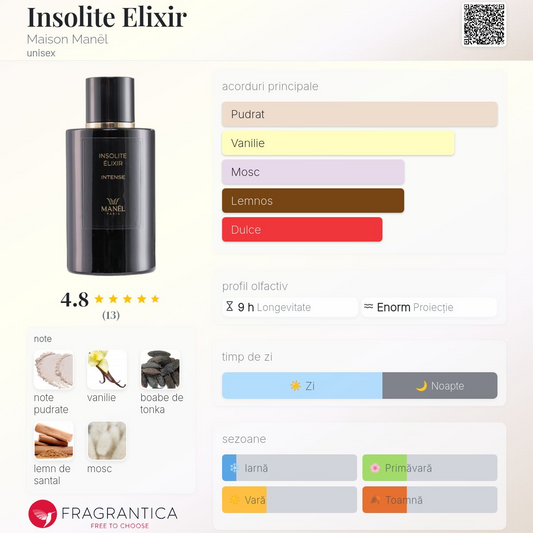 Manel Insolite Elixir Intense, Extract de Parfum, 50ml Unisex