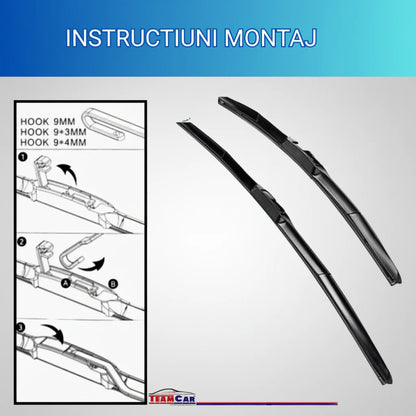Ștergătoare BMW Seria 3 E46 Cabrio (1999–2006) Hibrid | Set Față – TeamCar®