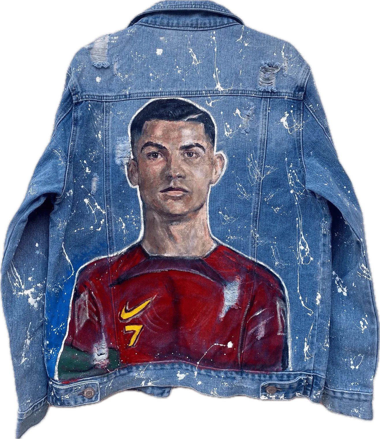 Jachetă Denim Cristiano - Handpainted Premium