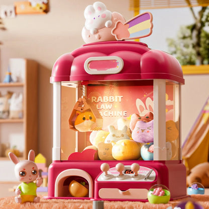 Masina de prins jucarii pentru acasa, Cronometru cu fise, Joc de prindere plusuri, Muzica, Lumini, Timer, 20 de plusuri + 10 capsule + pana la 25 fise, 4–6 ani, Roz - 221.ro