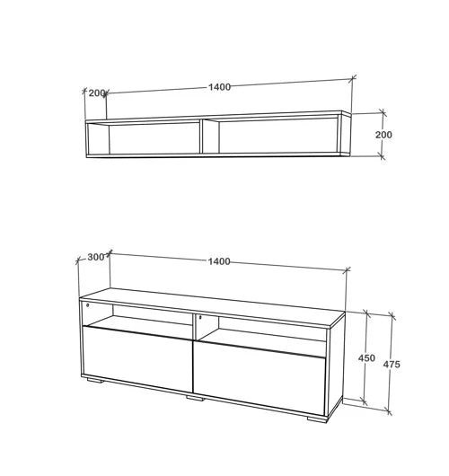 Living haaus Obu, Alb, L 140 cm