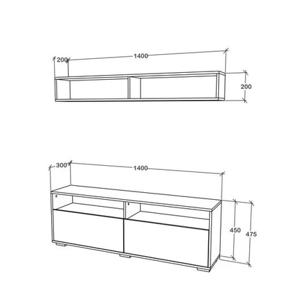 Living haaus Obu, Alb, L 140 cm