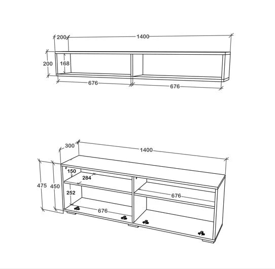 Living haaus Obu, Alb, L 140 cm