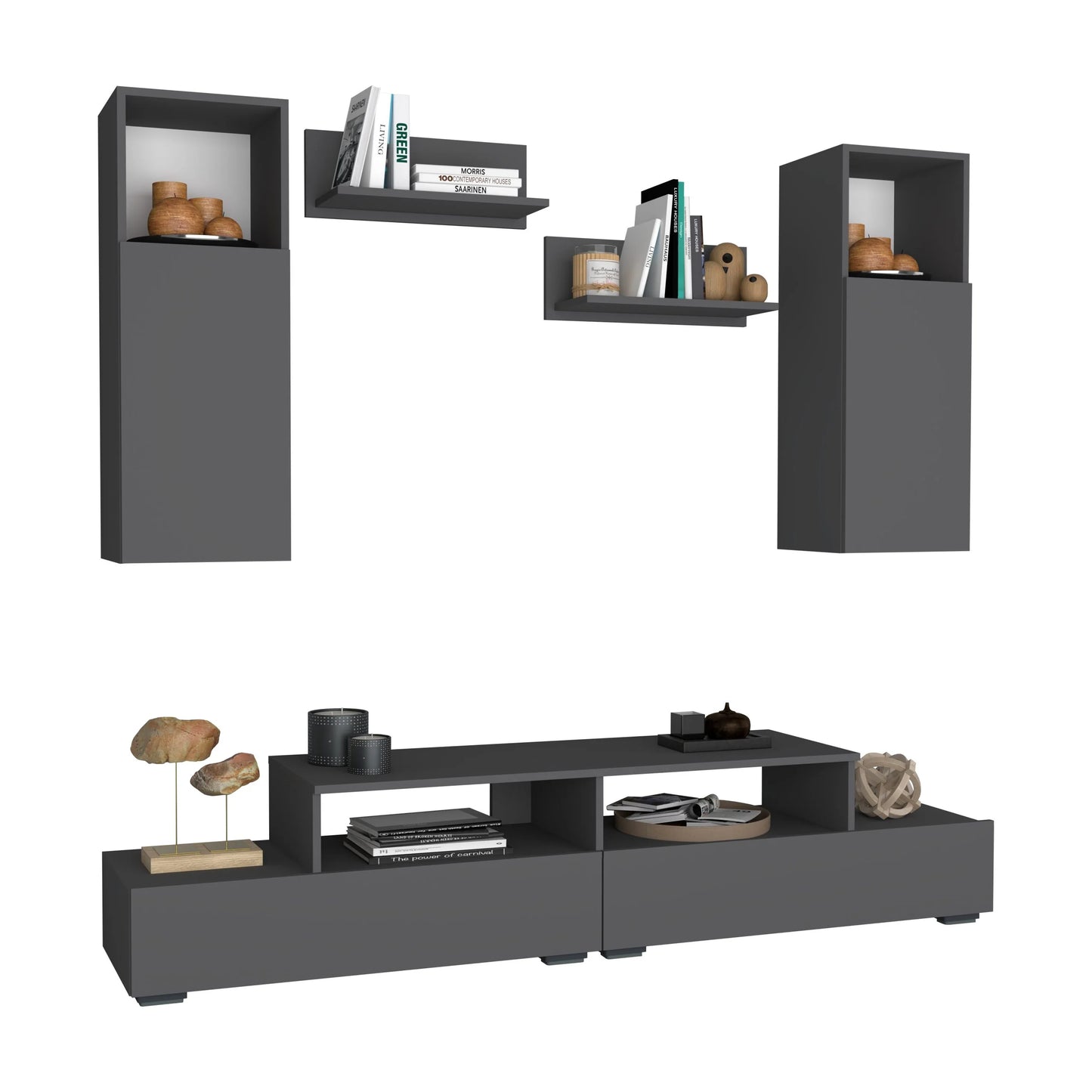 Living haaus Osaka, Antracit, L 190 cm