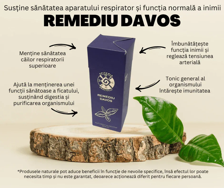 Remediu Natural Tuse și Dureri de Gât – DAVOS Antiinflamator | 30ml