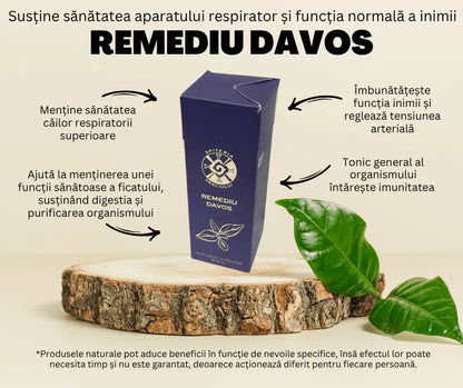 Remediu Natural Tuse și Dureri de Gât – DAVOS Antiinflamator | 30ml