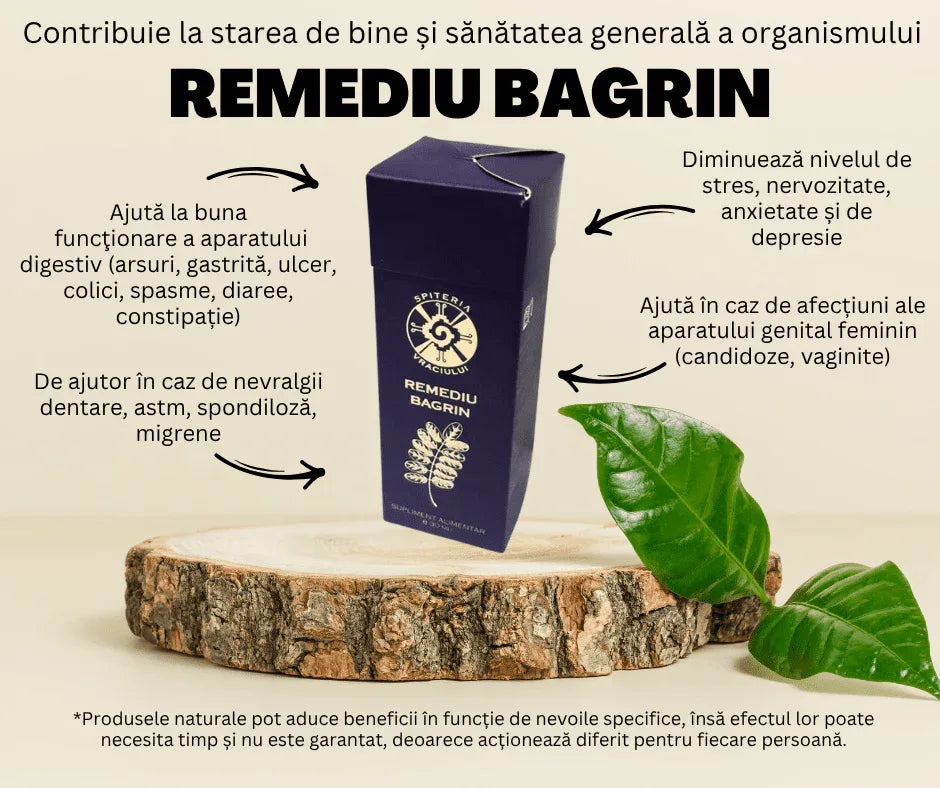 Remediu Natural Gastrită și Ulcer – BAGRIN | 30ml