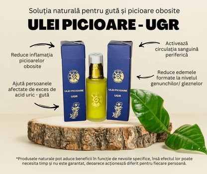 Ulei Natural Picioare Umflate, Gută și Dureri – UGR