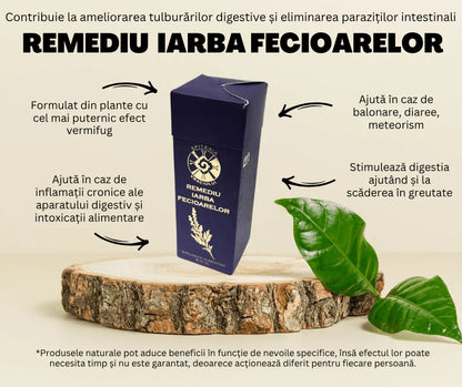 Remediu Natural Deparazitant – IARBA FECIOARELOR | 30ml