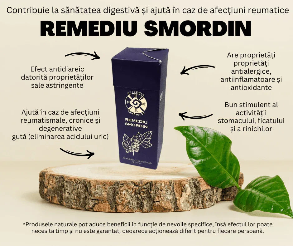 Remediu Natural Reumatism, Gută și Dureri Articulare – SMORDIN | 30ml