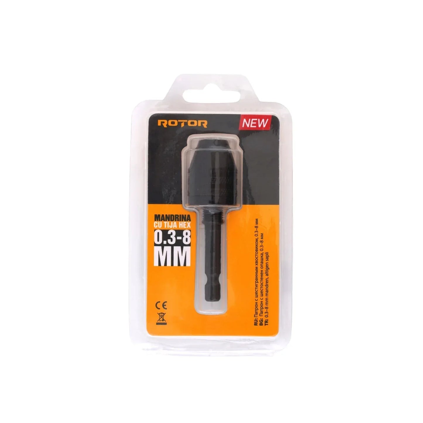 Mandrină cu tijă hex 0.3–8 mm – ROTOR - 221.ro