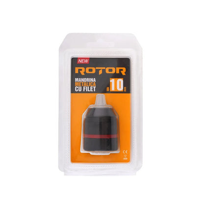 Mandrină metalică 10 mm cu filet – ROTOR - 221.ro