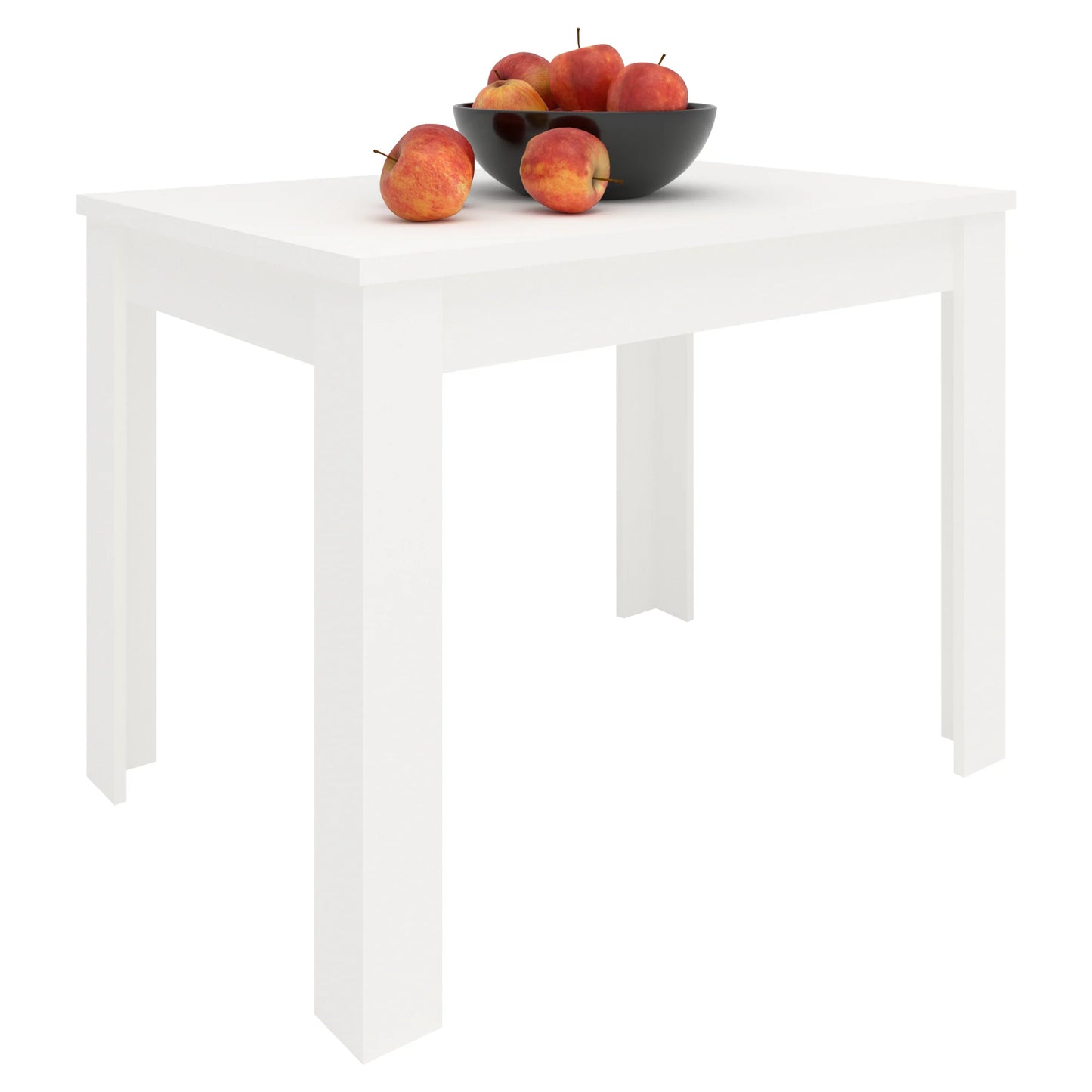 Set Masa Zeta, Alb, 4 Scaune, Negre, 102 x 69 x 75 cm