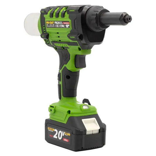 Masina de nituit nituri-pop cu 2 acumulatori 2 Ah si incarcator PROCRAFT PRG20 - 221.ro