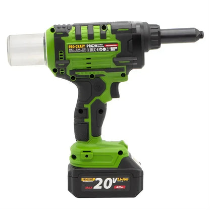 Masina de nituit nituri-pop cu 2 acumulatori 2 Ah si incarcator PROCRAFT PRG20 - 221.ro
