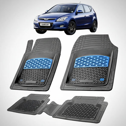 Covorase Auto Hyundai i30 I (2007-2012) - Cauciuc Tip Tavita -Blue