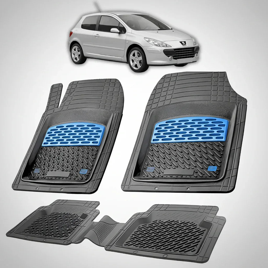 Covorase Auto Tip Tavita Compatibile Peugeot 307 Hatchback 3 usi 2005-2008 Blue