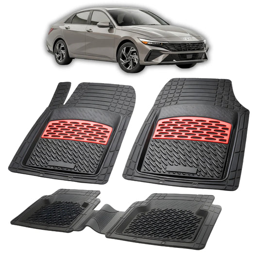 Covorase Auto Cauciuc Compatibile Hyundai Elantra VII Facelift -Red