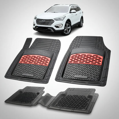 Covorase Auto Hyundai Grand Santa Fe (2013–2015) - Cauciuc Tip Tavita-Red