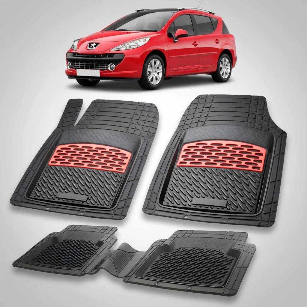 Covorase Auto Tip Tavita Compatibile Peugeot 207 SW (2007-2009)-Red