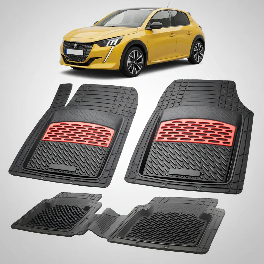 Covorase Auto TeamCar® Tip Tavita Compatibile Peugeot 208 II (2019-2023) Red