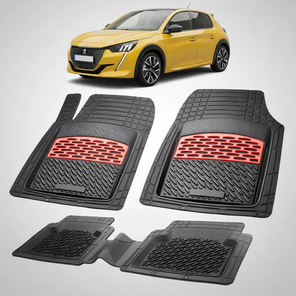 Covorase Auto TeamCar® Tip Tavita Compatibile Peugeot 208 II (2019-2023) Red