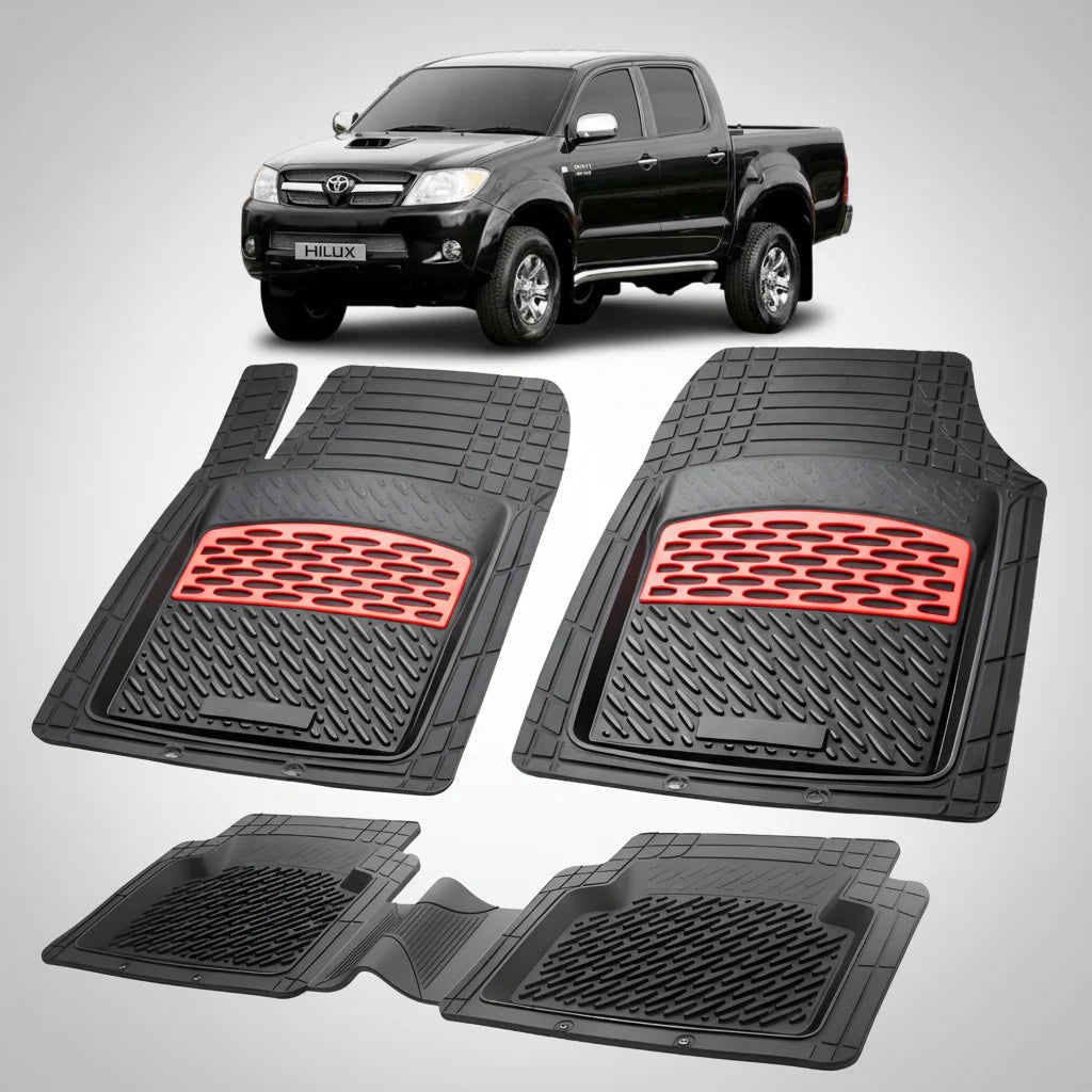 Covorase Auto Tip Tavita Compatibile Toyota Hilux VII (2005–2015) Red