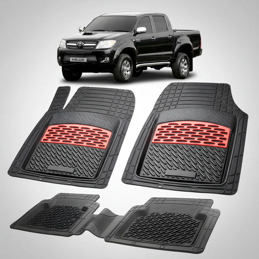 Covorase Auto Tip Tavita Compatibile Toyota Hilux VII (2005–2015) Red