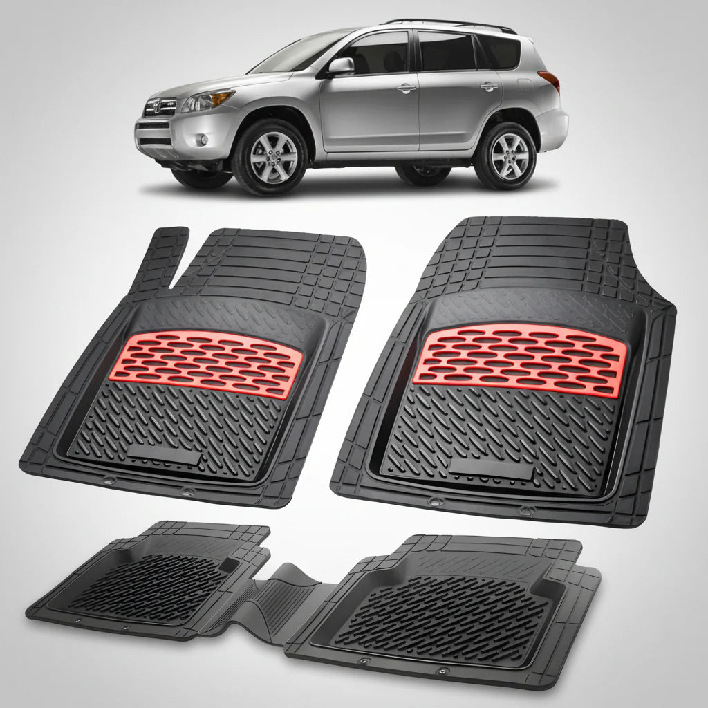 Covorase Auto Tip Tavita Cauciuc Compatibile Toyota RAV4 (2006–2012) Red