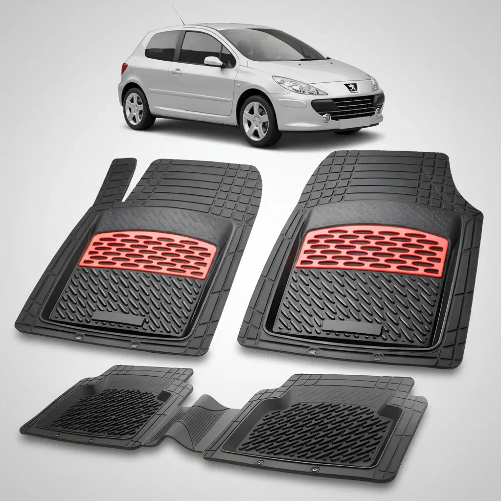 Covorase Auto Tip Tavita Compatibile Peugeot 307 Hatchback 3 usi 2005-2008 Red