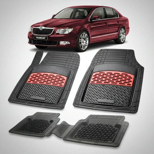 Covorase Skoda Superb II Tavita Cauciuc Compatibile 2008–2015 | Red