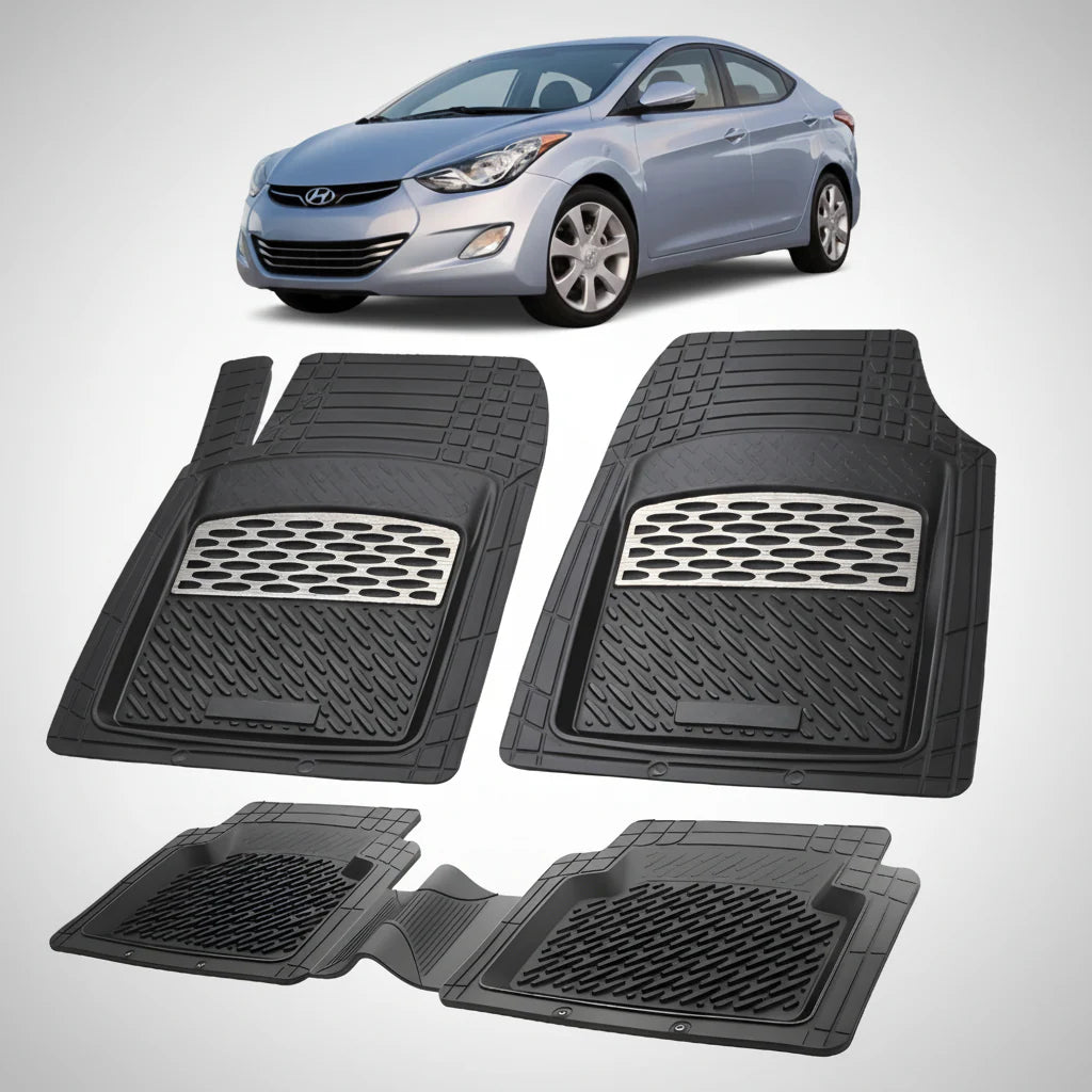 Covorase Auto Cauciuc Compatibile Hyundai Elantra V (MD/UD, 2010–2015)- Silver