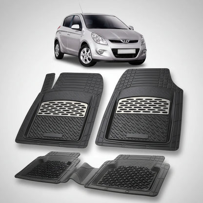 Covorase Auto Hyundai i20 2008-2012 - Tavita Cauciuc-Silver