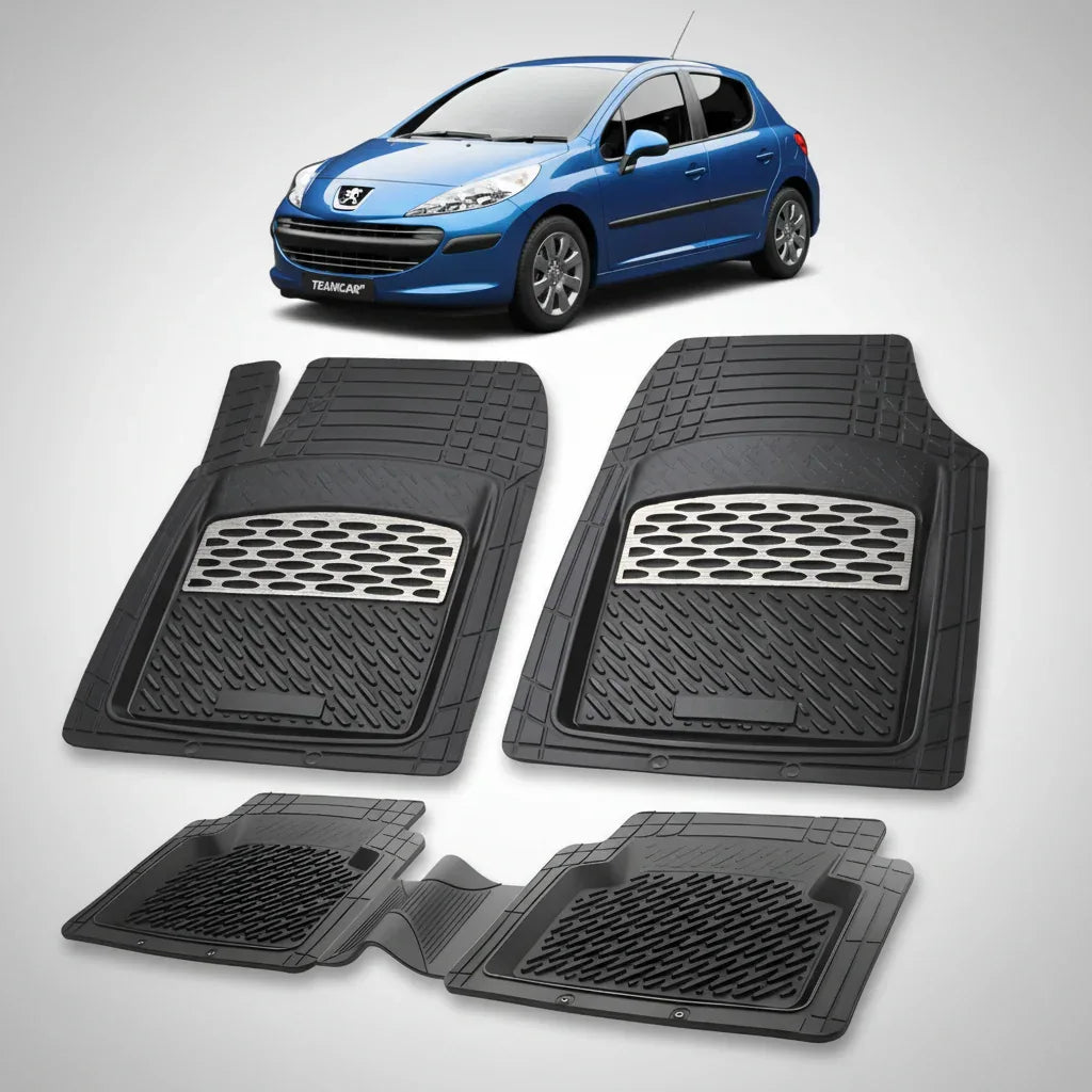 Covorase Auto Tip Tavita Compatibile Peugeot 207 Hatchback (5 usi 2006-2009)-Silver