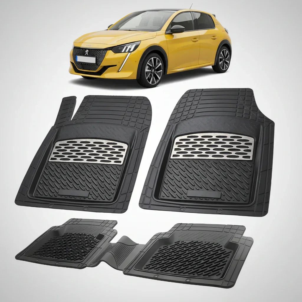 Covorase Auto TeamCar® Tip Tavita Compatibile Peugeot 208 II (2019-2023) Silver