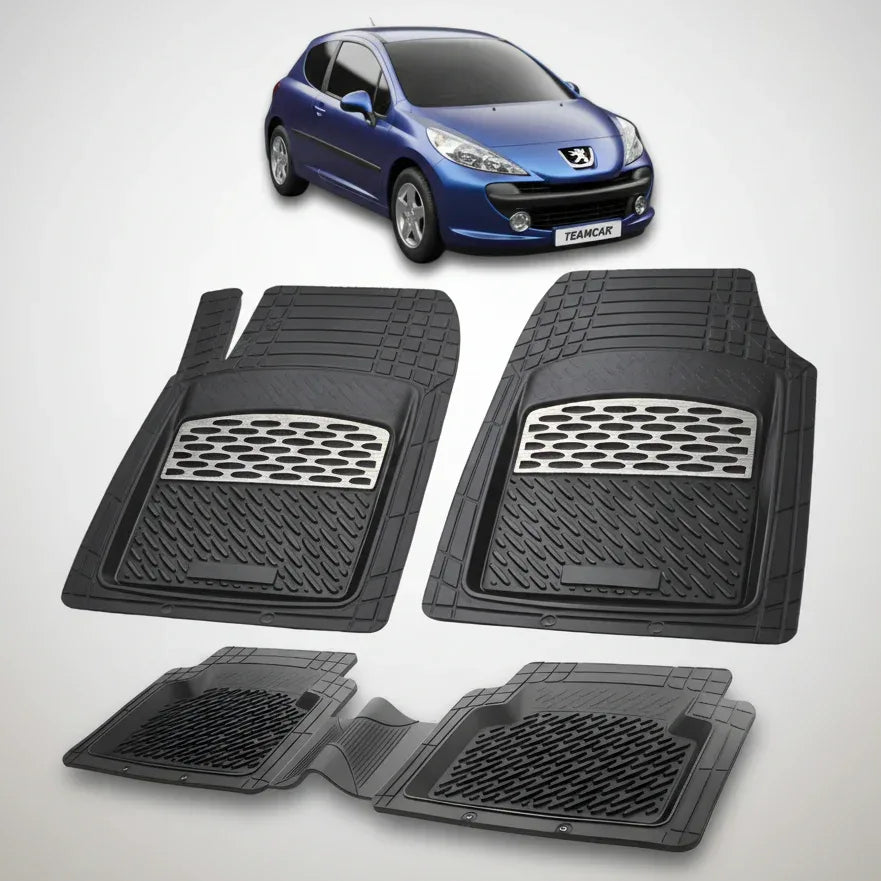 Covorase Auto Tip Tavita Compatibile Peugeot 207 Hatchback (3 usi 2006-2009)-Silver