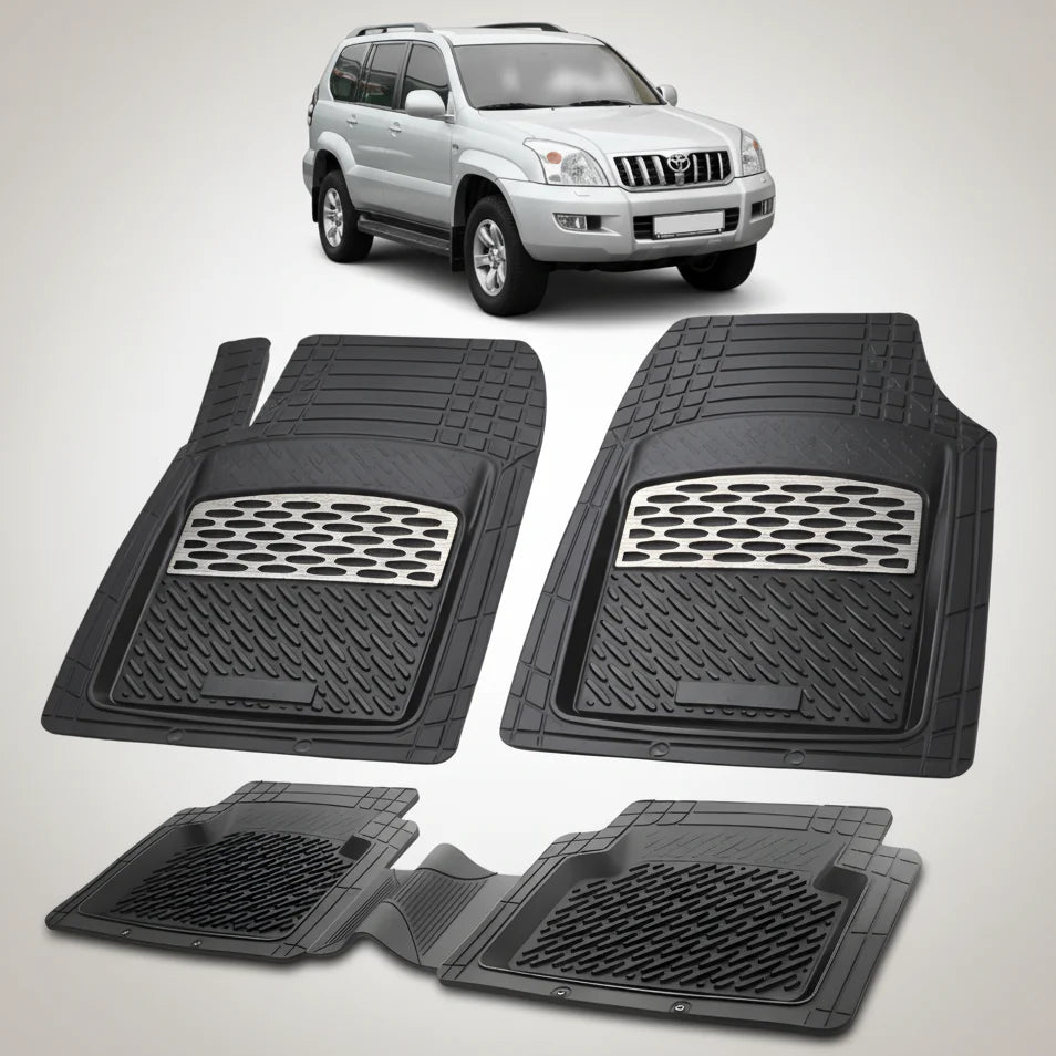 Covorase Auto Tavita Cauciuc Compatibile Toyota Land Cruiser J120 (2002-2009) Silver