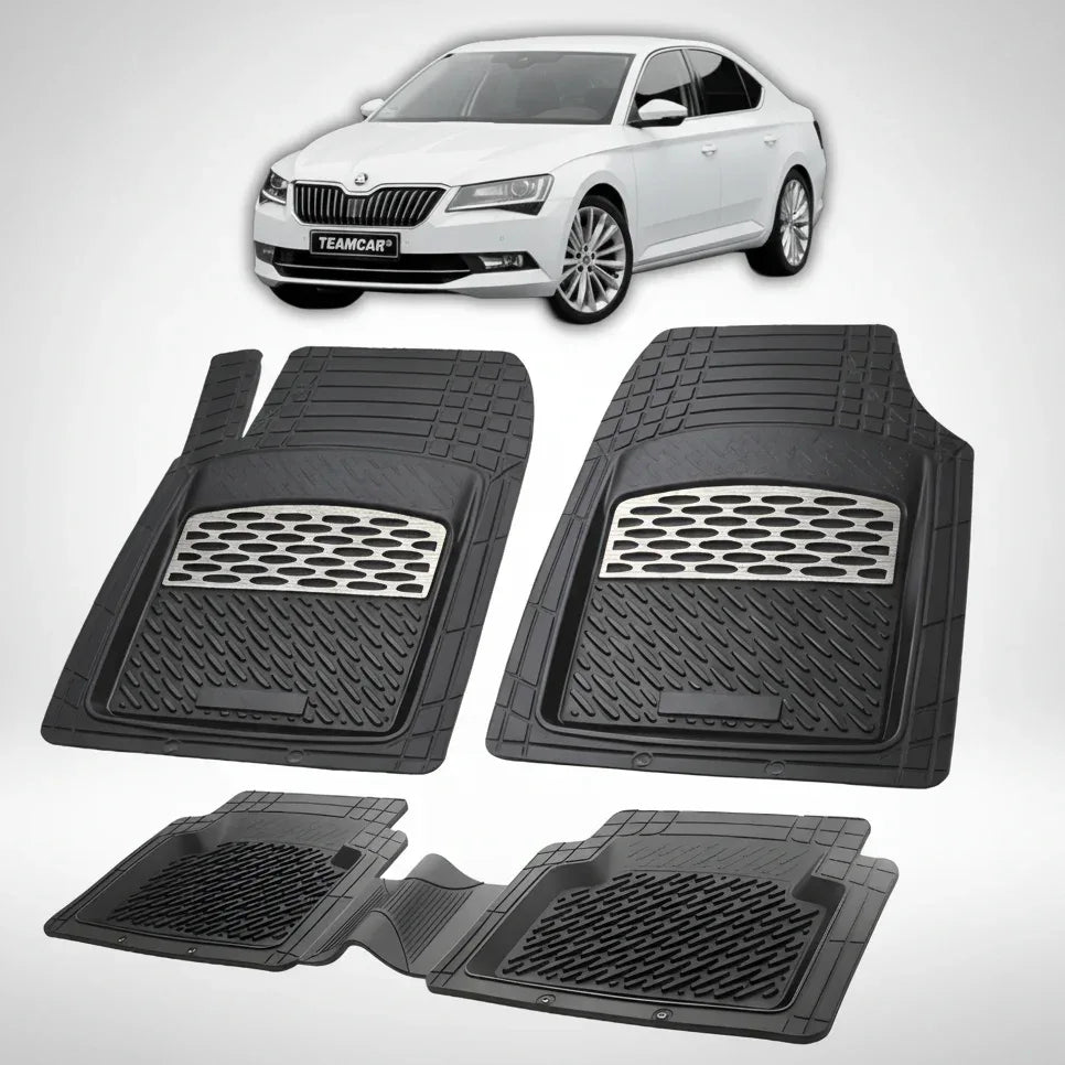 Preșuri auto tip tăviță Skoda Superb III 2015-2023 | Silver Edition – TeamCar®