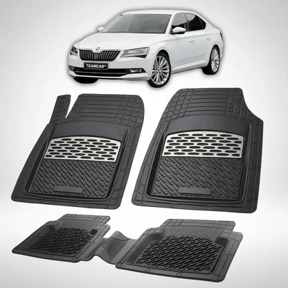Preșuri auto tip tăviță Skoda Superb III 2015-2023 | Silver Edition – TeamCar®