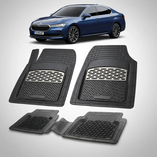 Covorășe cauciuc Skoda Superb IV 2024+ | Silver Edition – TeamCar®