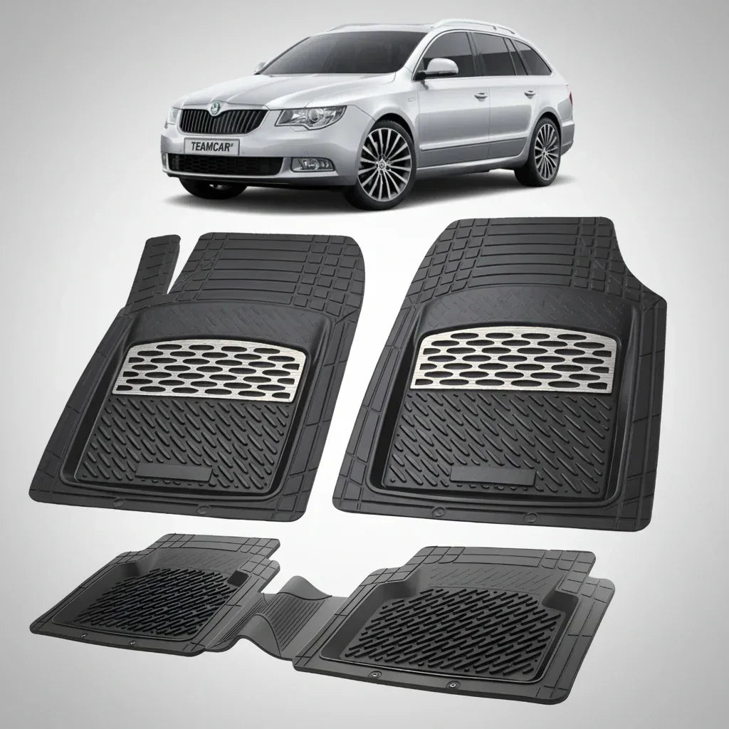 Covorase Skoda Superb II Combi Tavita Cauciuc Compatibile 2008–2015 | Silver
