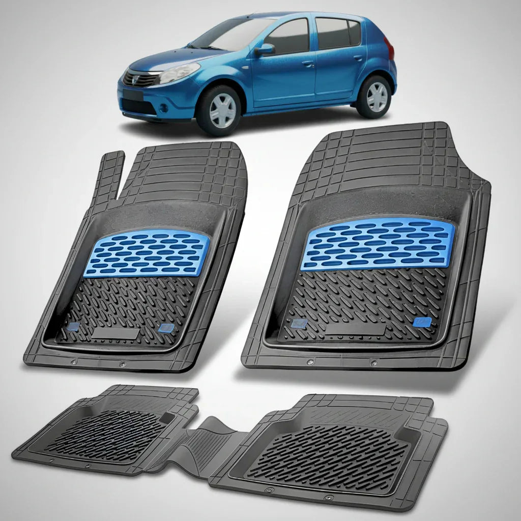 Covorașe Dacia Sandero 2008-2012 Compatibile | Blue Edition – TeamCar®