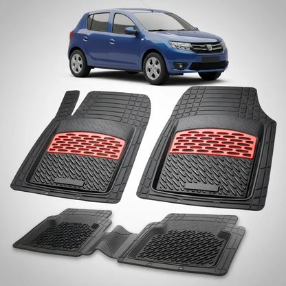Covorașe Dacia Sandero 2012-2016 Compatibile | Red Edition – TeamCar®