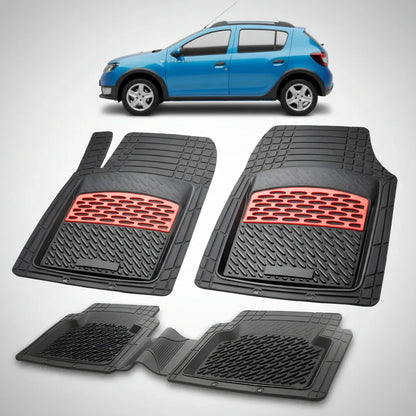 Covorașe Dacia Sandero Stepway 2012-2016 Compatibile | Red Edition – TeamCar®