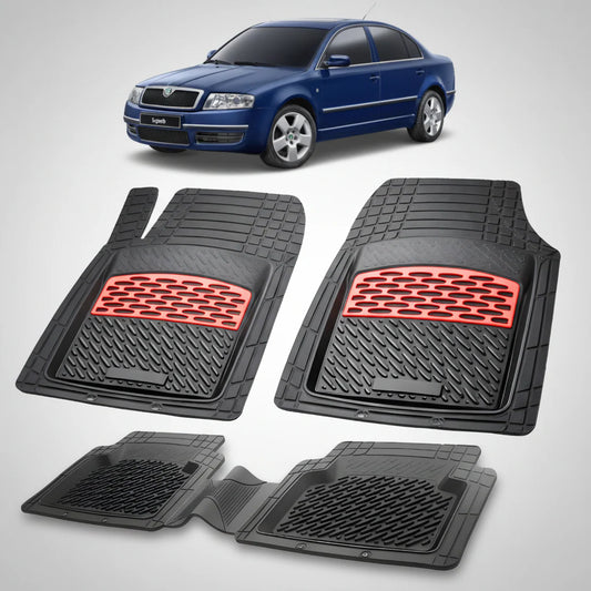 Covorase Auto Tip Tavita Compatibile Skoda Superb Generatia I (2001–2008) Red