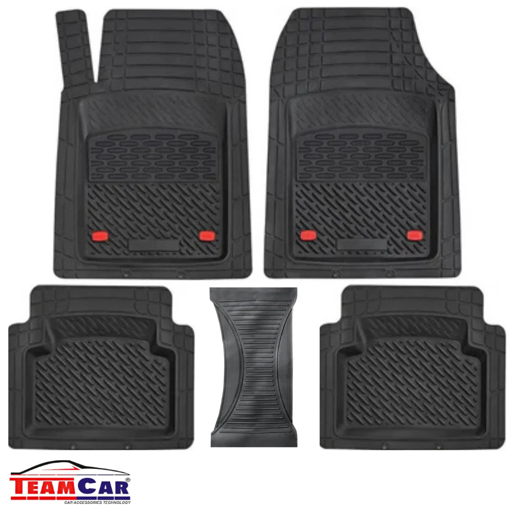 Covorașe Auto Universale TEAMCAR® , Set 5 Piese, Tavita Adâncime 3 cm, Compatibil Hatchback, Sedan, SUV