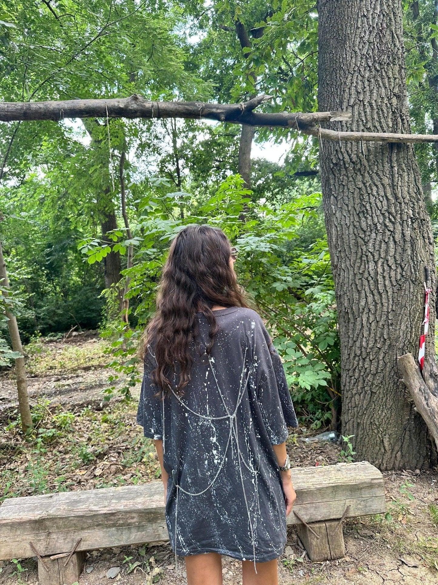 Oversize splash t shirt