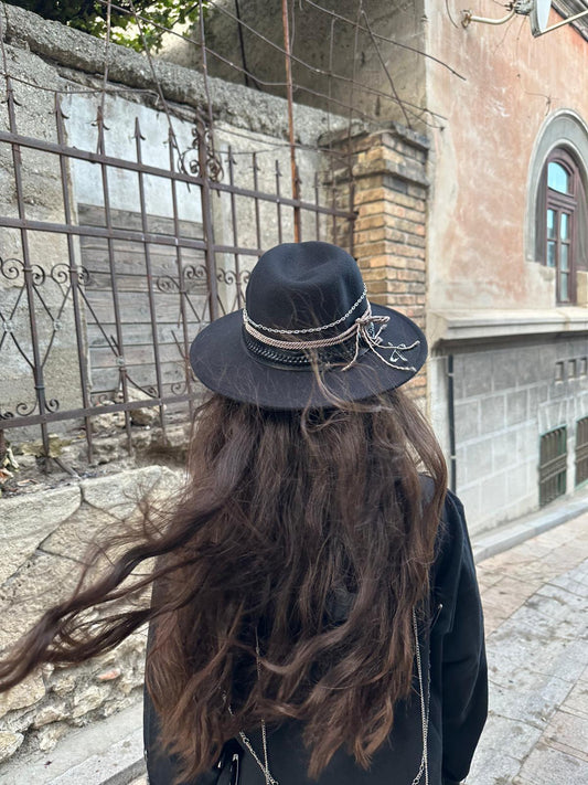 Pălărie Mystic Black - Handcrafted Premium