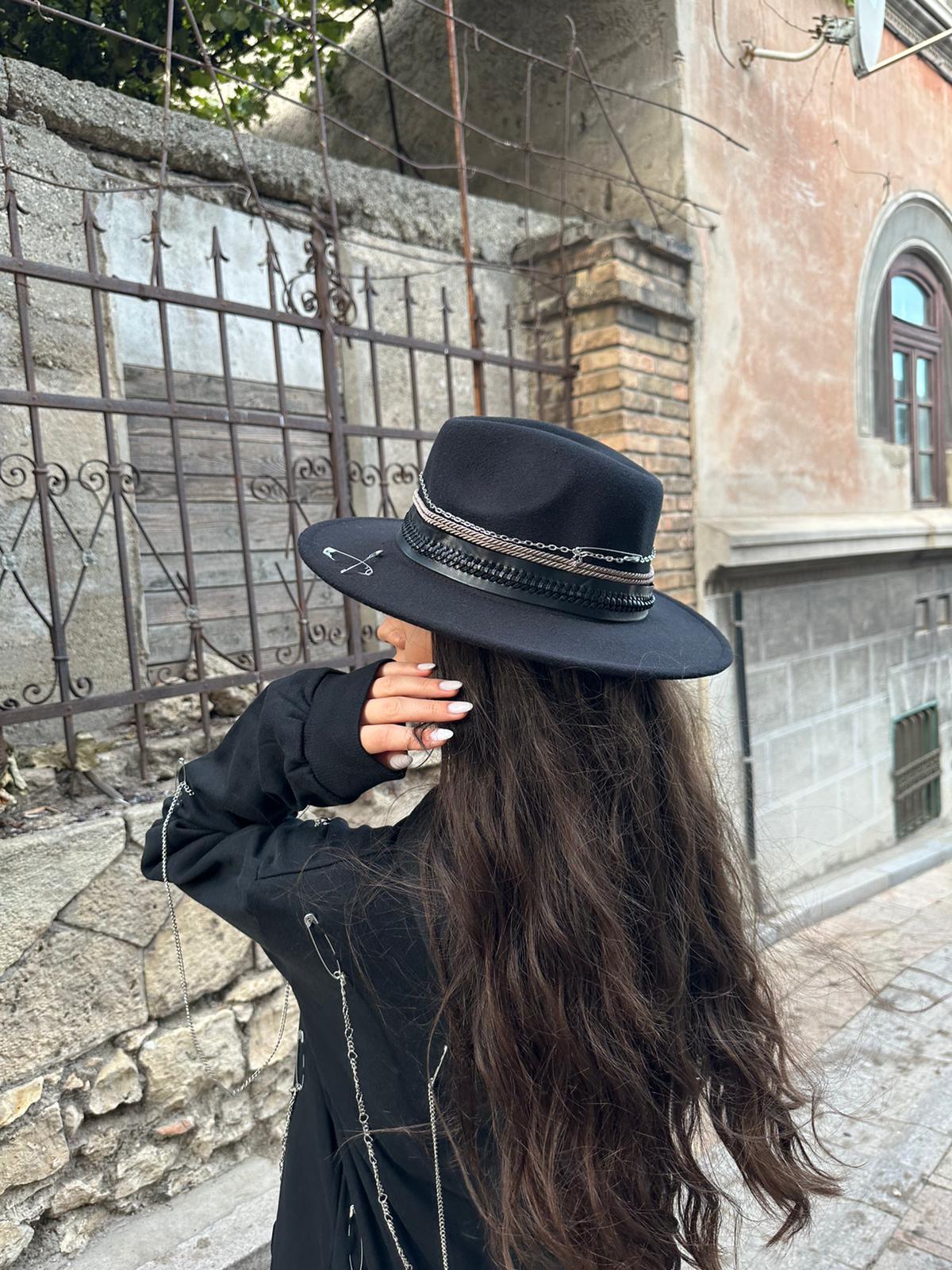 Pălărie Mystic Black - Handcrafted Premium