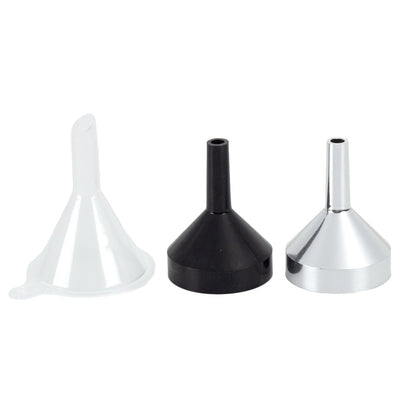 Pâlnie metalică pentru recipiente mici - Argintiu (set 10 buc)